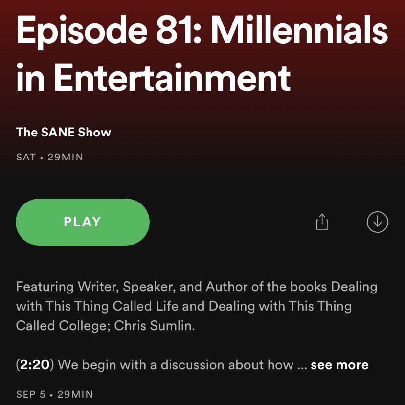 sane_show's tweet photo. Make sure to checkout this week’s episode of SANE Show ft .@ChrisSumlin. We discuss #entertainment. Add this to your list of #PodcastRecommendations link in bio 👉🏾👉🏾👉🏾👉🏾👉🏾 https://t.co/FgwP62uew1