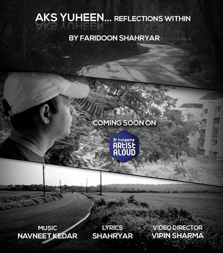 ArtistAloud's tweet photo. Kisi ek chahre ka hasta hua aks teri gali mein....

#AksYuheenReflectionsWithin by @iFaridoon is a haunting melody (Music:@kedarnavneet) fused with great poetry by noted Urdu poet #Shahryar. The music video has been directed well know actor-filmmaker @sharmamatvipin

Coming soon! https://t.co/M4RyilALrQ