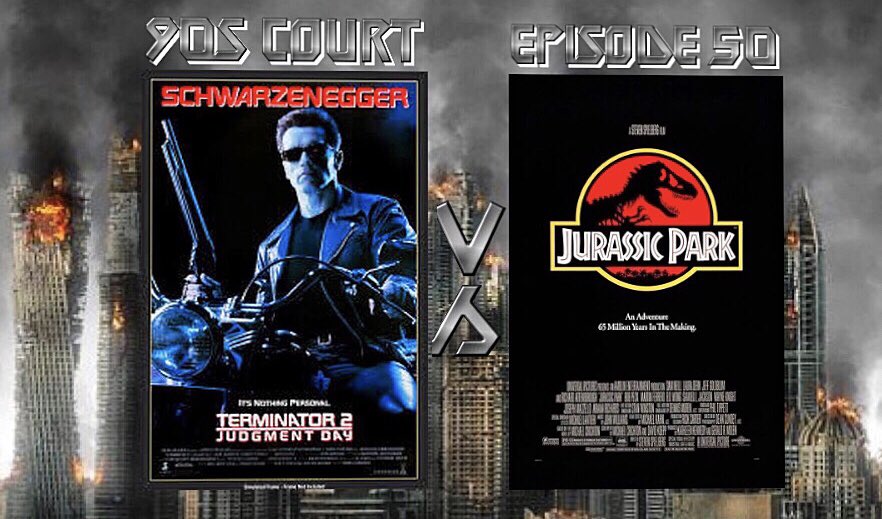 😎 Episode 50 Has Arrived 🦖

2 of the hugest blockbusters of the 90s face off this week in Court. I’ll Be Back...ing T2, but as we all know, Life Finds A Way with JP. Who ya got?

ITunes: apple.co/2Zw4x31

#90s #PodNation #LadyPodSquad #JurassicPark #Terminator #Podcast
