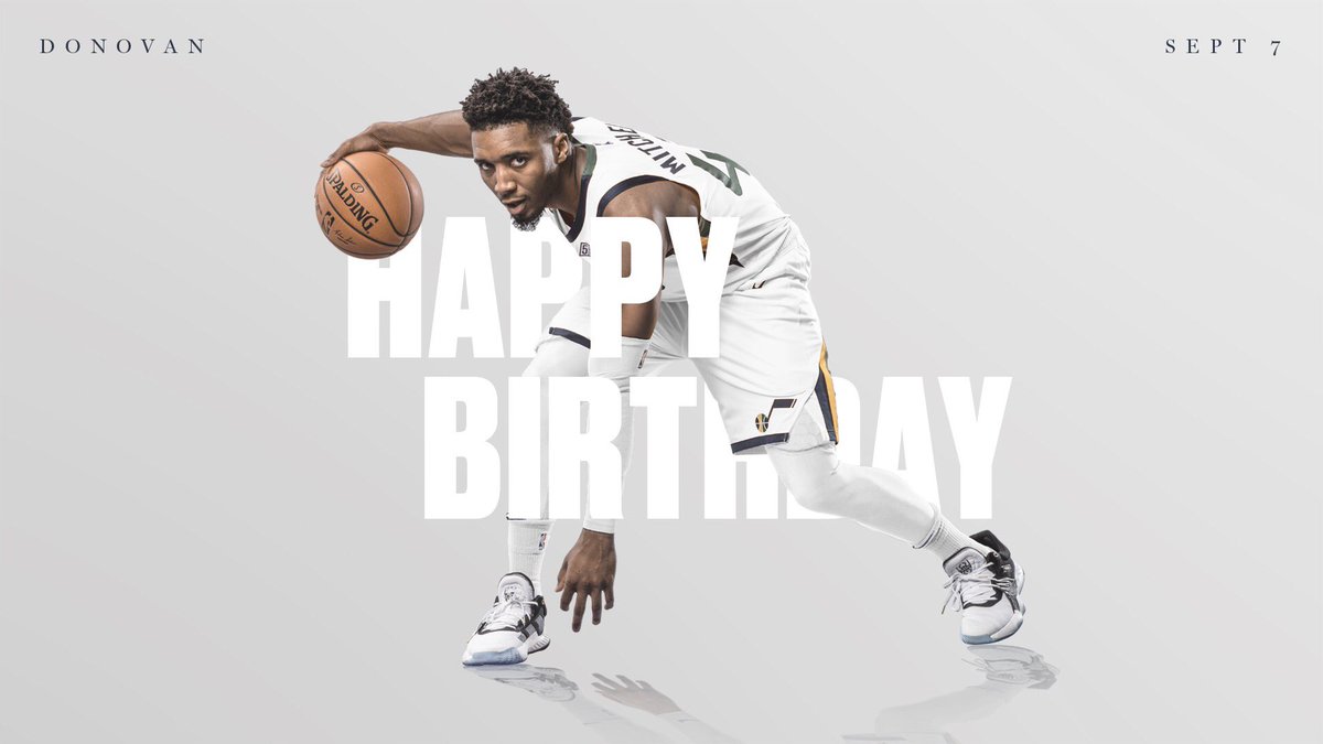 utahjazz's tweet photo. Happy birthday to the one and only @spidadmitchell 🕷🥳 https://t.co/1erbcNHyFs