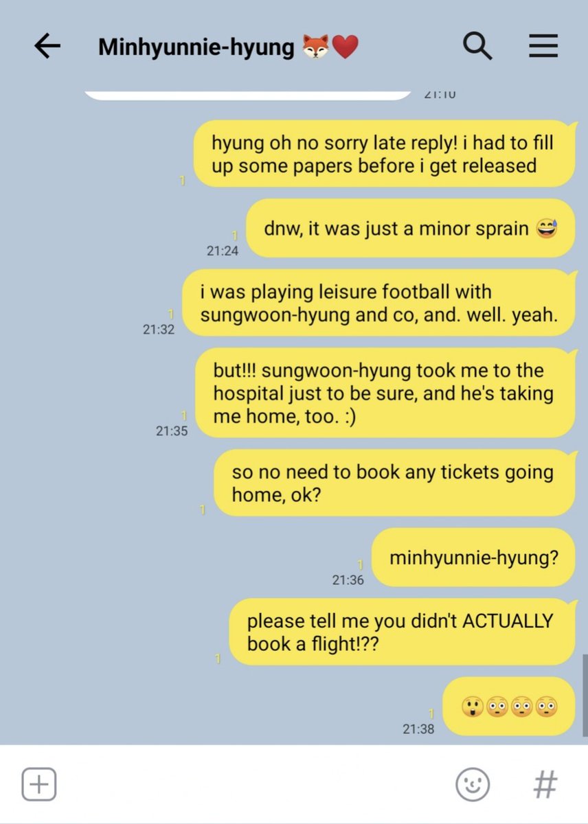(4) "[text]: So I might be in a hospital right now…" ft. clumsy!jjaen and ldr!minhwan 
