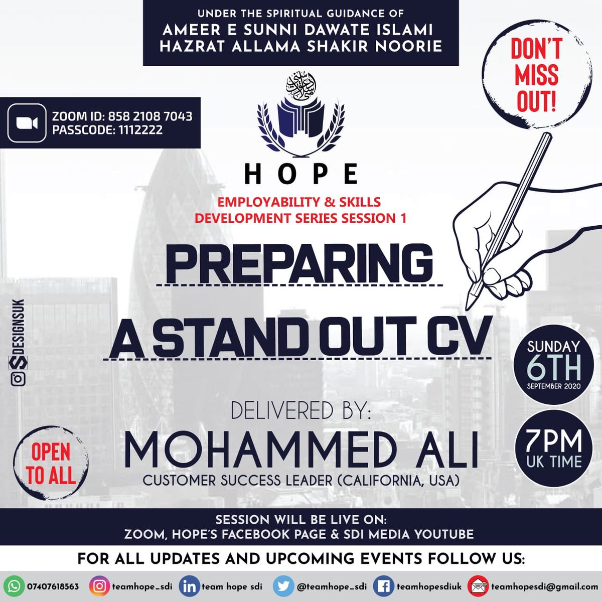 HOPE | Preparing A Stand Out CV

In case you missed our live #webinar on #CV, don’t worry, we have the full session available on our SDI Media Hub @sdimed1a 

Visit our YouTube Channel
 👉  youtu.be/U3UfM_6QdmM
