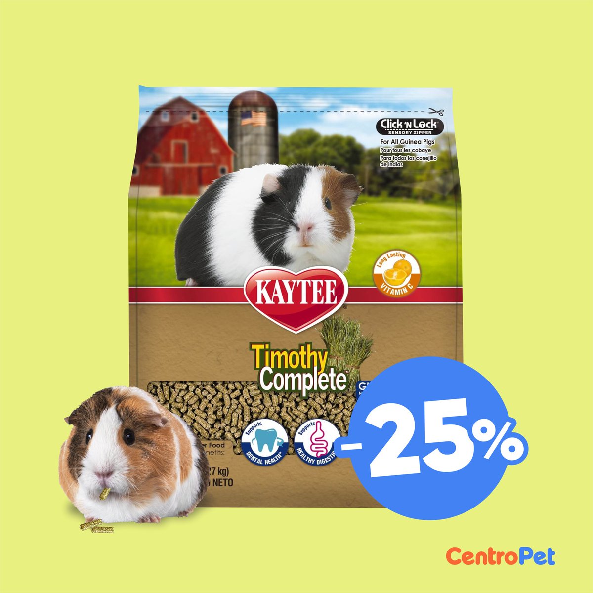 CentroPet's tweet photo. El MEJOR alimento balanceado con Heno TIMOTHY como ingrediente principal ☝️💜 para tu mejor amigo🐹 Aprovecha este 💣 25% de descuento 💣
Compra ahora 🎈🐹🎉🗓 👇
https://t.co/ovMeyBjhOU https://t.co/hLfNExwN6m