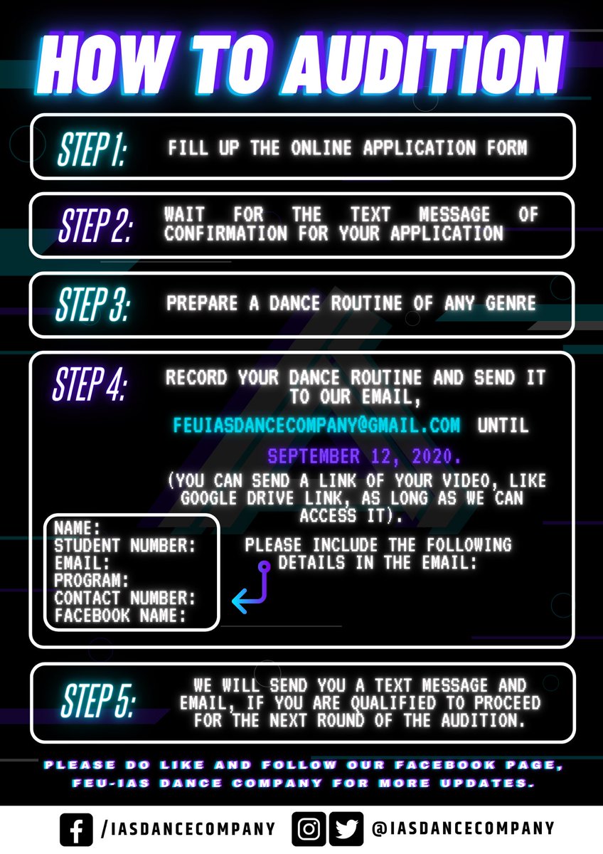 iasdancetroupe_'s tweet photo. We're glad to announce that we are now accepting aspiring dancers to be part of our growing family! 

Kaya ano pa hinihintay mo besh, arat na! Start moving your hips and sumabay sa dance beat para bongga na! True? See you!

#GrooveatHome 💙💜
#IASFight https://t.co/X7L3R32pZ1