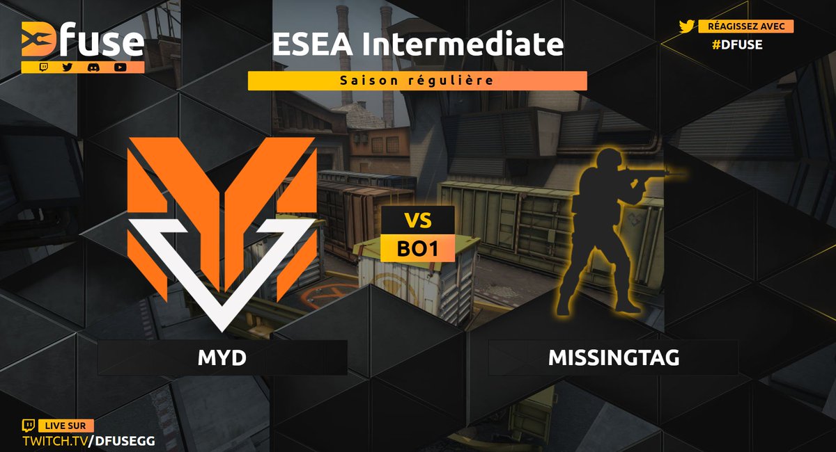 DfuseGG's tweet image. On termine la soirée avec Make Your Destiny, qui a récemment annoncé sa nouvelle lineup. Allons voir ce que ça donne 🧐

21h🇫🇷 @teamMYD vs #MissingTag 🇬🇷
🗺️ BO1 : Train
🎙️ @IAmCarabon 
🎥twitch.tv/dfusegg
