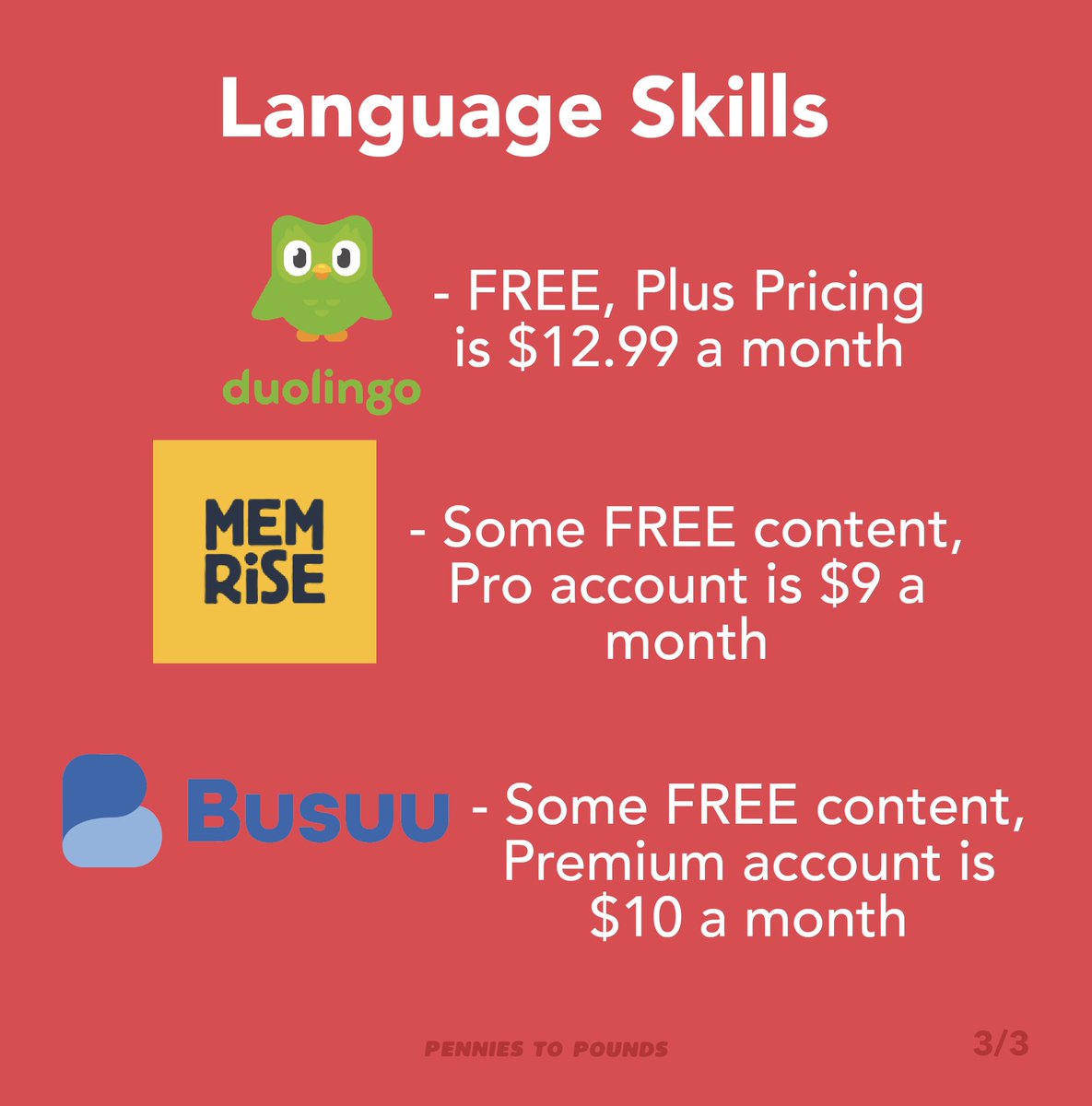 penniestopound's tweet image. Looking to learn a new skills? Want to learn:

⭐️ General Skills
⭐️ Digital Skills
⭐️ Language Skills

We have compiled some of the best places to learn these - many of them are free!