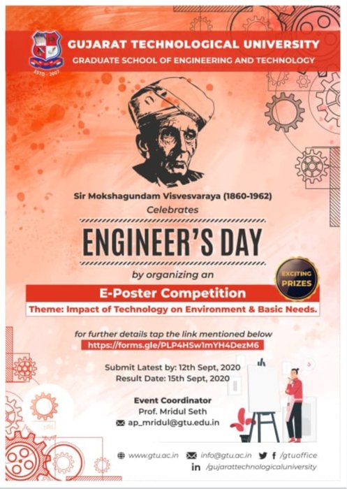 gtuoffice's tweet photo. Dear All
GTU cordially invite the ideas and visuals of the students in the form of E-Poster so as to cognize the importance of the marvelous techniques evolved in the Engineering field.

For further details kindly visit:
https://t.co/OIMuYl22IM https://t.co/DZkGrP1nOW