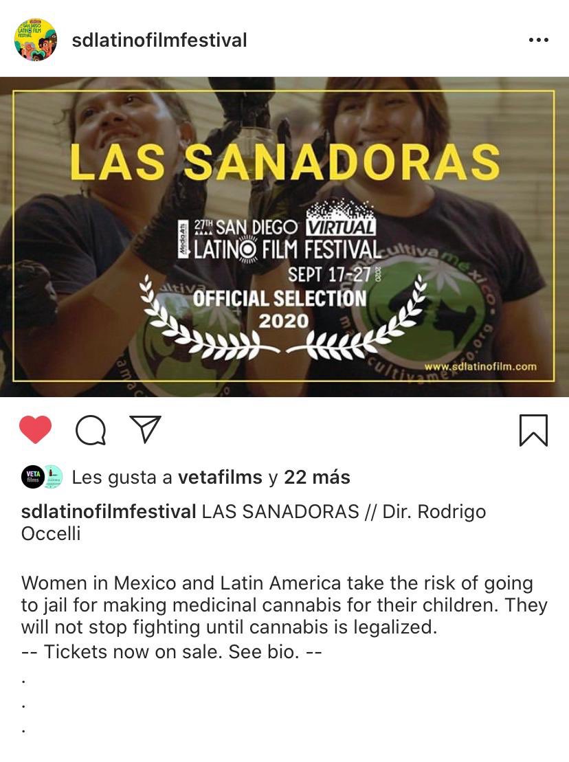 lassanadorasdoc's tweet photo. Estamos listos @sdlatinofilm ! Y los boletos ya están a la venta para ver nuestro documental @MamaCultiva @rxoccelli #mexicolegalizacionya #libreconsumo #cannabismedicinal https://t.co/mXxQBO9U49