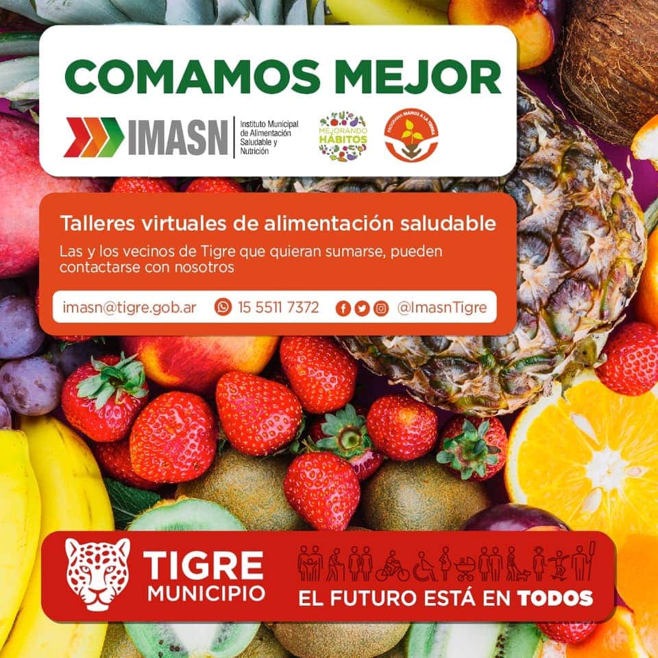 IMASNTigre's tweet photo. Talleres de alimentación saludable

En los talleres de "Comamos Mejor" 🍎, aprendemos semana a semana a crear nuevos hábitos alimentarios y así mejorar nuestra calidad de vida. 

¿Como podes  sumarte? 
Escribinos a Facebook o Instagram @ImasnTigre o al 1555117372. https://t.co/kjc5iR2FJw