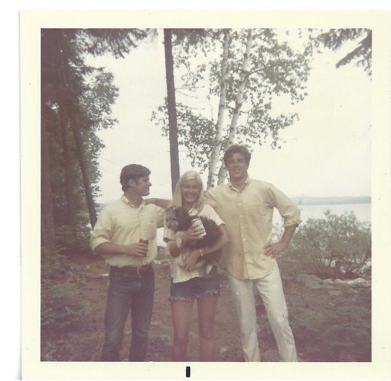 JuliaGrantham2's tweet photo. My Harvard Friends many years ago in Maine. Naturally, I have a dog &amp; a beer 😂
#family #friends #Maine #Rangely #Lake https://t.co/gMKcPLyoT0