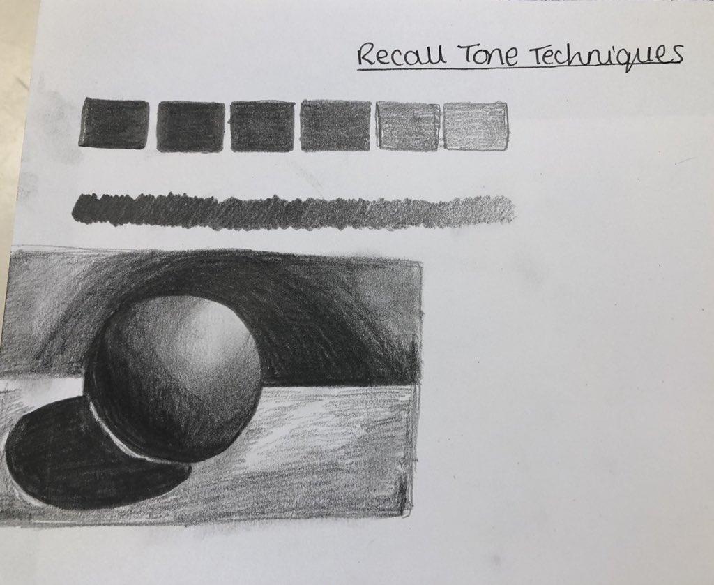 HMPalmerx's tweet photo. Recalling tonal techniques with GCSE Art students today after not seeing them for 6 months before going onto an observational drawing. Excellent work👍🏻 #curriculum #art #artgcse #recallknowledge #BackToSchool https://t.co/piSKmSaGun