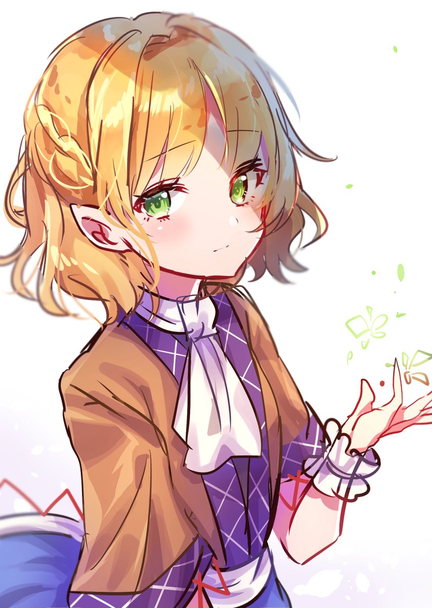 mizuhashi parsee 1girl solo blonde hair green eyes pointy ears short hair looking at viewer  illustration images