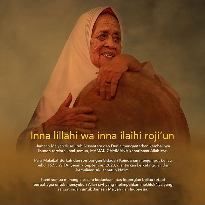 masuisani's tweet photo. Inna lillahi wa inna ilaihi roji’un 

Kami semua menangis secara keduniaan atas kepergian beliau tetapi berbahagia untuk mensyukuri Allah swt yang melimpahkan makhlukNya yang sangat indah untuk Jamaah Maiyah dan Indonesia. https://t.co/QNlfDAeYtE