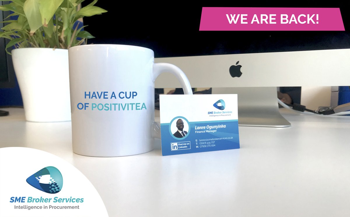 Here at SME Broker Services we are excited to announce that since the 1st of September the full team have all been back in the office, even welcoming 14 new recruits.

#SMEBrokerServices #Energy #Sales #Data #B2B #BackInBusiness #Team #PPE #Telecoms #Payments  #AintItDifferent