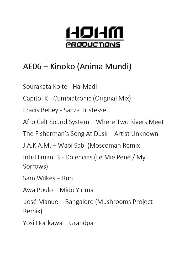 Continuing with our Ambient mix series HOHM resident Kinoko will grace us with another mix. This mix will be an eclectic mix of traditional and contemporary sounds from around the globe for the inquisitive audio tourist.
mixcloud.com/hohm-productio…