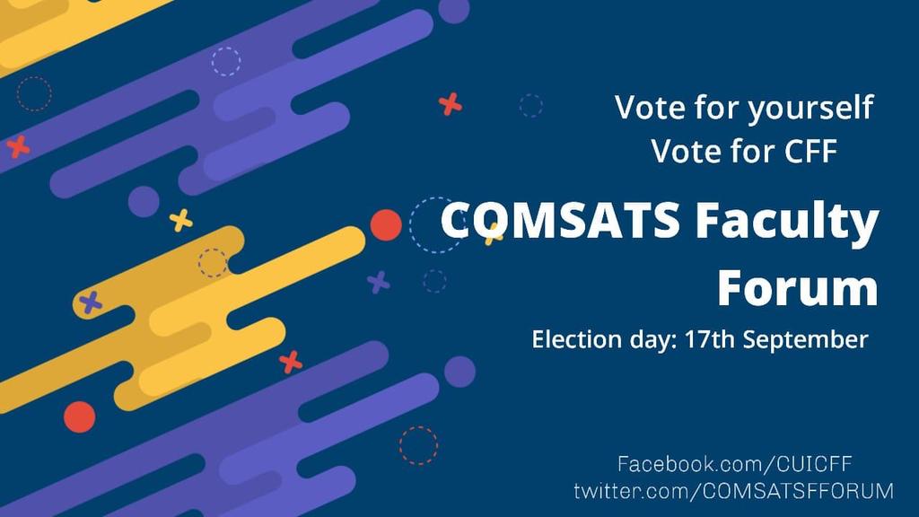 COMSATSFForum's tweet photo. Vote for Faculty, vote for change,
Vote for COMSATS Faculty forum
Together we can make a difference.
#comsatsfacultyforum #cui_lahore #comsats #cuiFaculty #cui_asa
@AminaHAMEED11 @Dr_AliNawazKhan @HAROON3501 @dr_imcheema @Drwaseemhassan @hiba_hashmi09 @Sabeen03417246 https://t.co/Vs9rQdrhsO