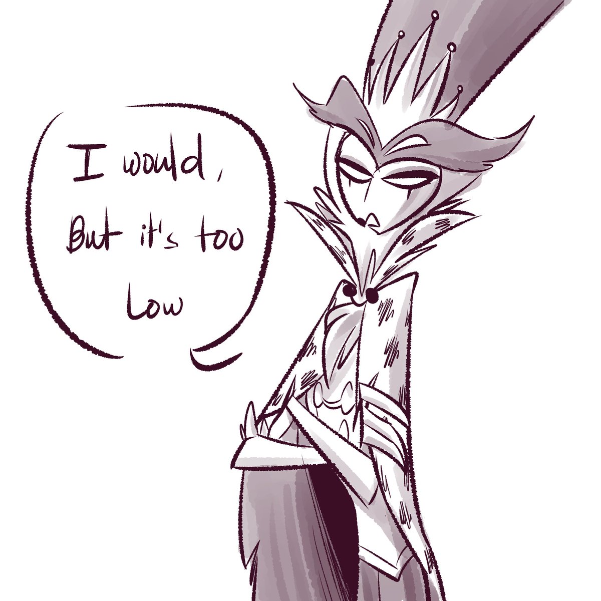 This is immediately what I thought of when I saw that post and I wanted Stolas to say it XDDD
#HazbinHotel #HelluvaBoss