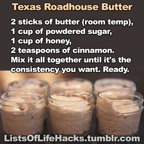 MyasiaRags's tweet photo. Friendly reminder on how to make that butter from Texas Roadhouse https://t.co/ySUlbZL8sQ