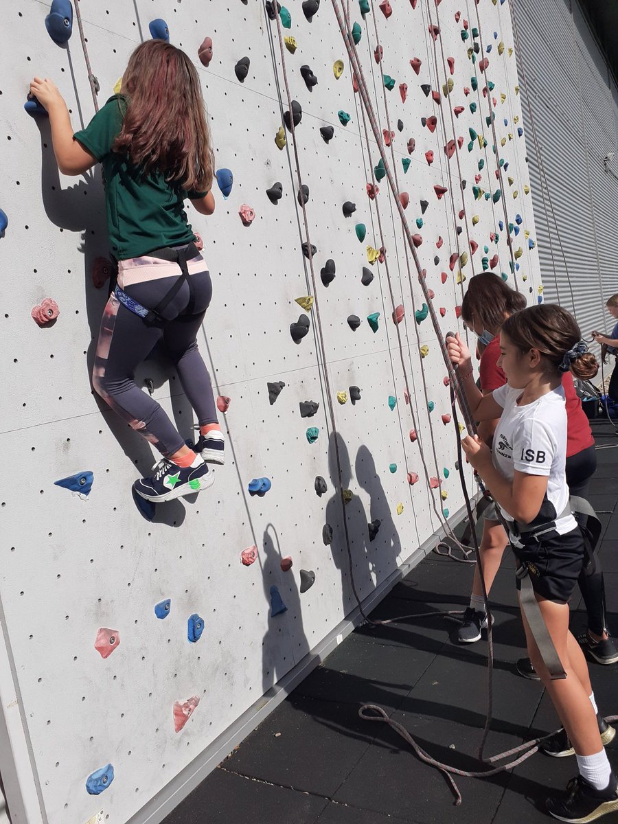 STJ_Lions's tweet photo. The sun continues to shine for our ECA programme this Fall season 🌞 
Today our wall climbers attend their first session, working in pairs it's all about being confident on the wall and developing trust in each other #onmondaysweclimb #teamwork #fun #friendship #ECAprogramme https://t.co/Kvv0P5JegT
