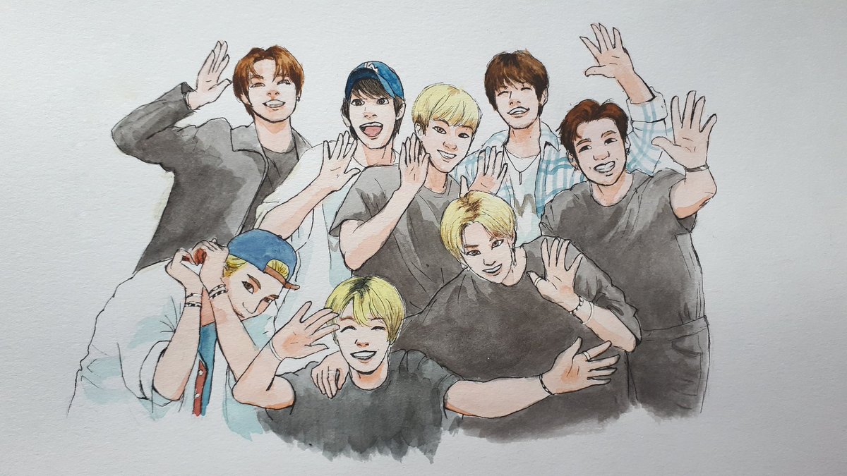 The vid for the 100mil was cute so I painted it c: First time I tried to do faces from real people sorry it's not great.
#StrayKids_GodsMenu100M #StrayKidsFanart #StrayKids