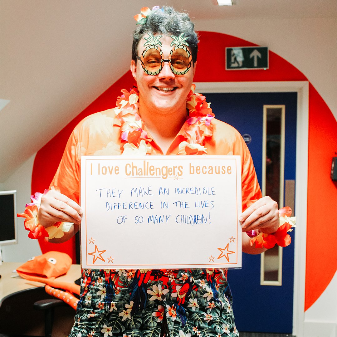 Could your school or colleagues go orange for the day? Join us and celebrate Orange October with an Orange Day in aid of Challengers! 

Whether it's in person or over Zoom, you can help us continue breaking down the barriers to play for disabled children. disability-challengers.org/orange-october/