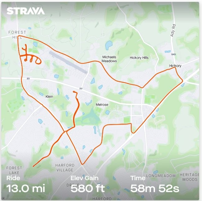 tmason18's tweet photo. A quick $13.05 this morning on the new bike!! I never timed my 10mile mark but I did today and hit 10 miles in 43 mintues and 38 seconds and did 13 miles in 58 minutes and 52 seconds... #shutupandpedal #bikeformysoul #bikeforpeace #bikelife https://t.co/OjQOvWEtTN