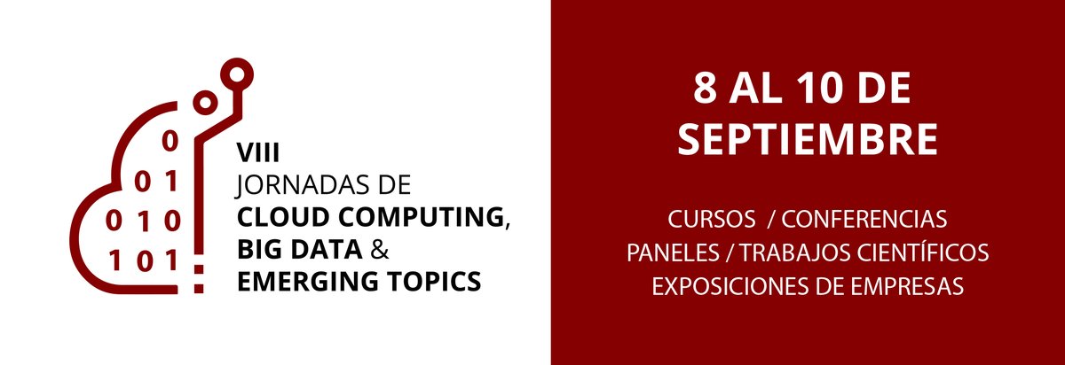 PostInfoUNLP's tweet image. 📢#MAÑANA comienzan las VIII Jornadas de Cloud Computing, Big Data &amp;amp; Emergent top #JCC2020 @Conf_CC_BD_ET  @InformaticaUNLP  @unlp 
Toda la información, cronograma de actividades día a día y la planilla de inscripción en el siguiente enlace.  
👉postgrado.info.unlp.edu.ar/noticias/ 👈