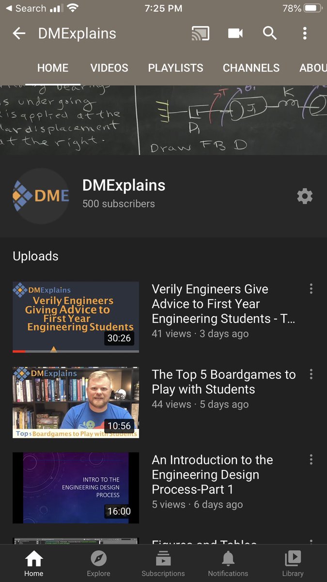DMExplains's tweet image. As of yesterday, I hit 500 subscribers! Thank you everyone who has followed along with my eclectic mix of #EngineeringEducation #boardgames and #vlogs