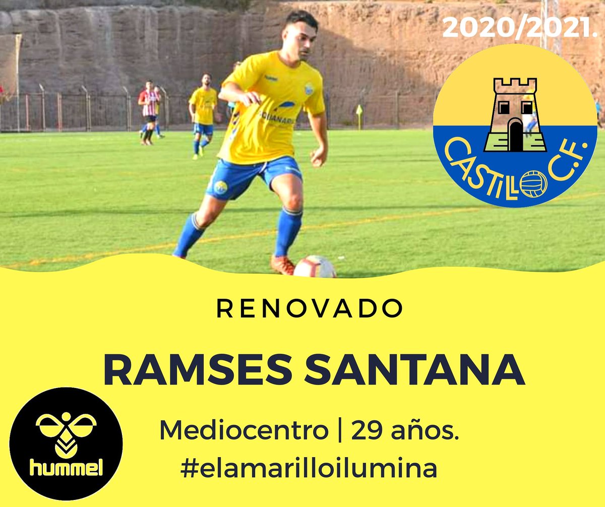 CastilloCFofic's tweet photo. 🟡🔵 Regional 2020/2021.
✔ RENOVADO
RAMSES SANTANA
Mediocentro | 29 años.
#hummel #castillocf
#elamarilloilumina 💛💙 https://t.co/aa8dYgEHMe