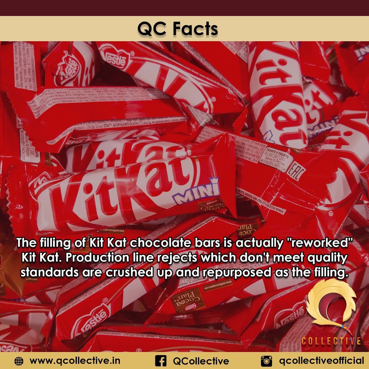 QCollective1's tweet photo. #QCFacts #QCollective #quiz #quizmasters #keralaquizzing #indiaquizzers #keralaquizzers #worldfacts #trivia #Facts #Fact  #FactDose #FactDaily #kitkat #cookies #chocolate #nestle #kitkat🍫 https://t.co/4nAXWA2z2k