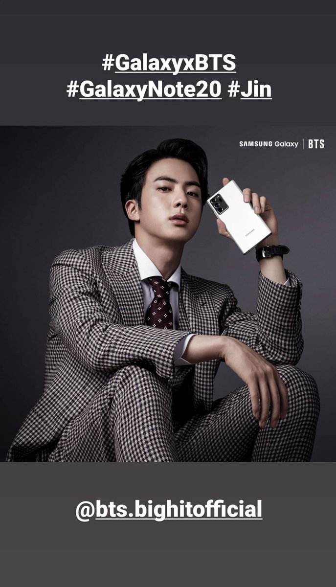 jinnieslamp's tweet photo. [#JinUpdate] From samsungmobile instagram story
🔗 https://t.co/Vui3h7jzQ2

#방탄소년단진 #진 #Jin #Seokjin @BTS_twt https://t.co/aQp6s4c1io