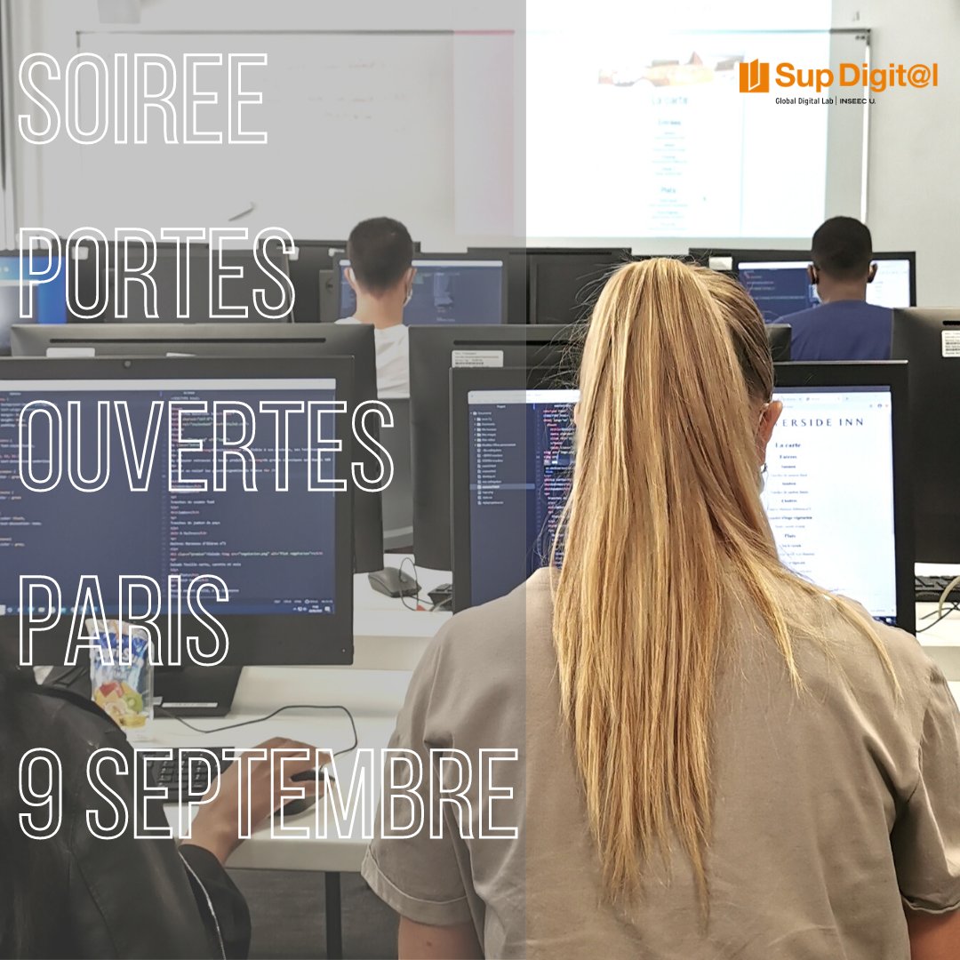 inseec_digital's tweet photo. Rejoignez-nous à notre soirée portes ouvertes ce mercredi 9 septembre à Paris ! 🙌 Port du masque obligatoire 😷
Inscriptions : https://t.co/dWMjrBIqmi https://t.co/afQZvb31s1
