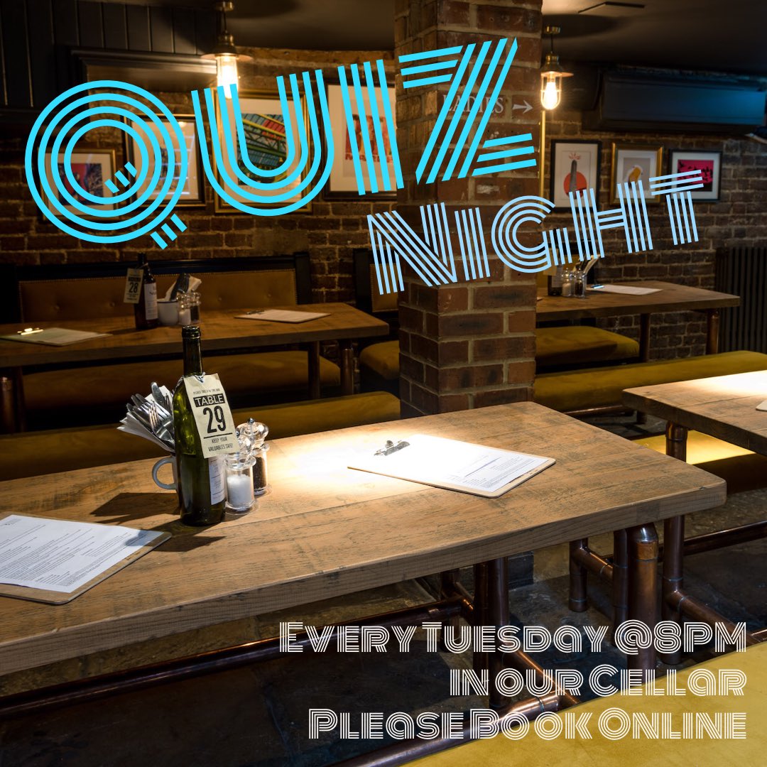 SouthwarkTavern's tweet photo. Get off zoom and into the pub- we’ve plenty of space to be social and distant in our cellar! Every Tuesday - 8PM Book Online! https://t.co/Hcs3D2BAQ9