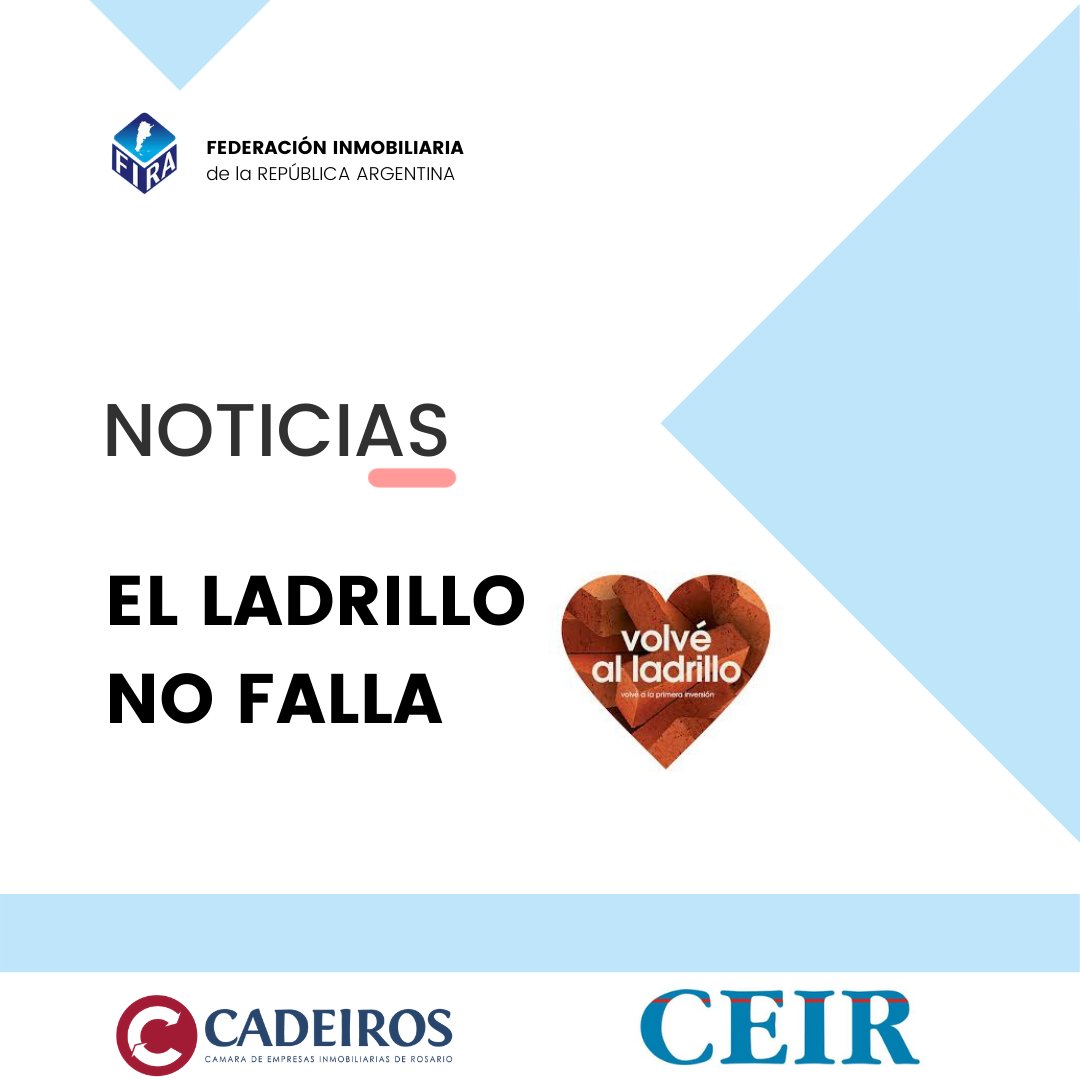 FIRA_Arg's tweet photo. #FIRAINFORMA ¿Sabías que Cadeiros y Ceir son dos de las instituciones que participan en la campaña "Volvé al ladrillo"?
Invertí en tu futuro, invertí en tu hogar. 
📌 ¡Lee la nota completa!⁠
https://t.co/DQ4fvCwrWt
.⁠
.⁠
#Inmuebles #Compra #Venta #Casa #Colegios #Cámaras https://t.co/Rdk8nI13xN