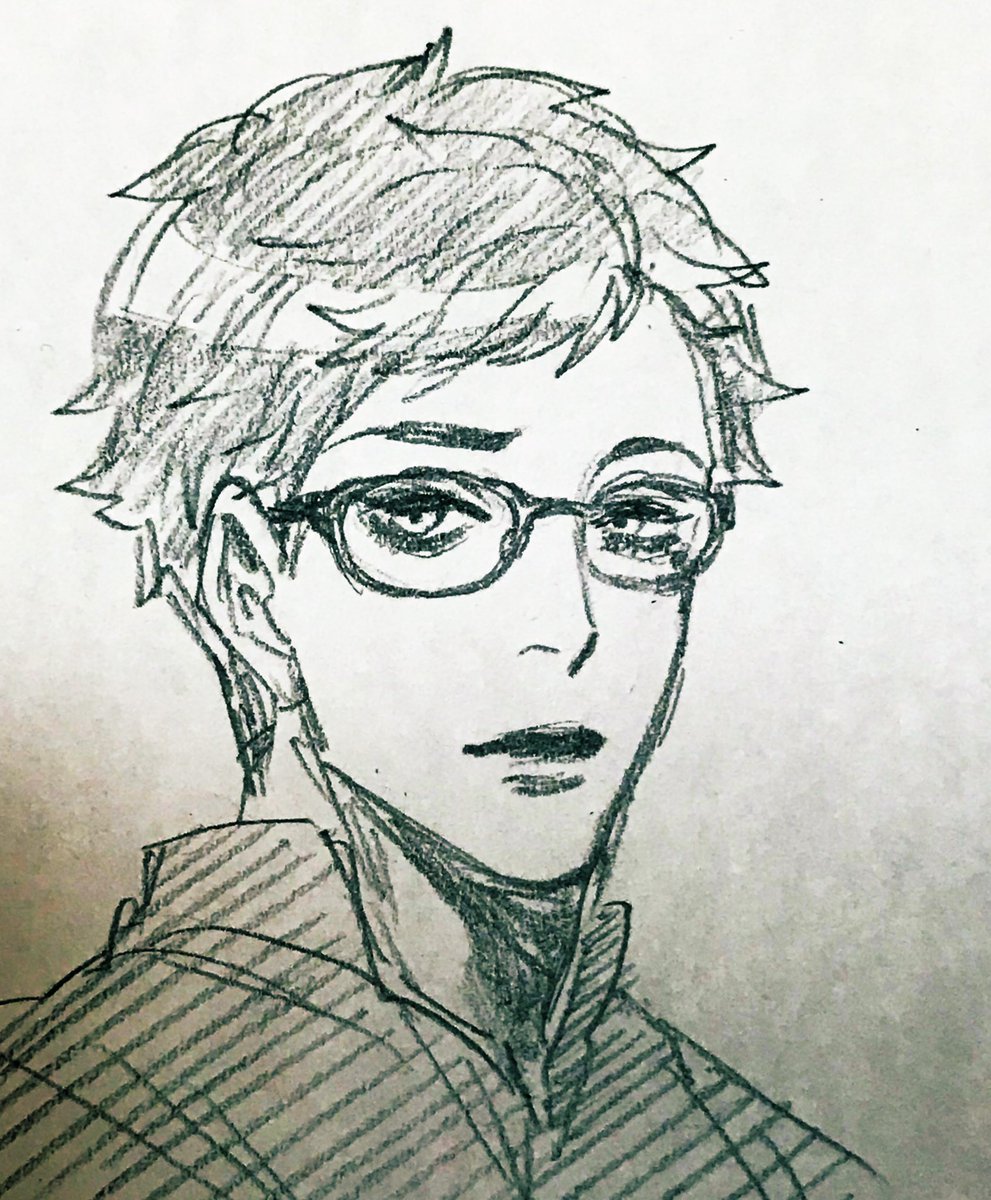 ♣先輩と🐬と🦈の顔らくがき 