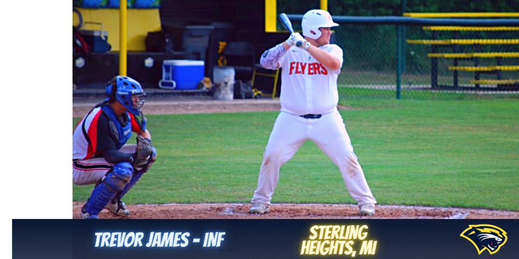 SAUCougarsBSB's tweet photo. Next up is Trevor James, a first-year infielder from Sterling Heights, Michigan! 

@trevorjamess11 

#FreshmanFeature https://t.co/y8P8kyuiM2
