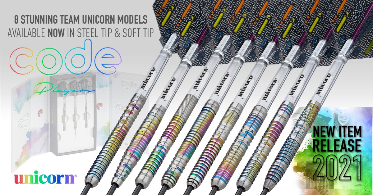 Unicorn Darts (@unicorndarts) on Twitter photo ๐- 2โฃ0โฃ2โฃ1โฃ 
Team Unicorn Player Code - Anderson, Klaasen, Wade, Smith, Asada, White, Dobey, JDZ
Pick your favourite โฅ
playwiththebest.com/darts/new-2021โฆ
#Unicorn2021 | #TheBigNameinDarts | #PlayWithTheBest ๐- 2โฃ0โฃ2โฃ1โฃ 
Team Unicorn Player Code - Anderson, Klaasen, Wade, Smith, Asada, White, Dobey, JDZ
Pick your favourite โฅ
playwiththebest.com/darts/new-2021โฆ
#Unicorn2021 | #TheBigNameinDarts | #PlayWithTheBest