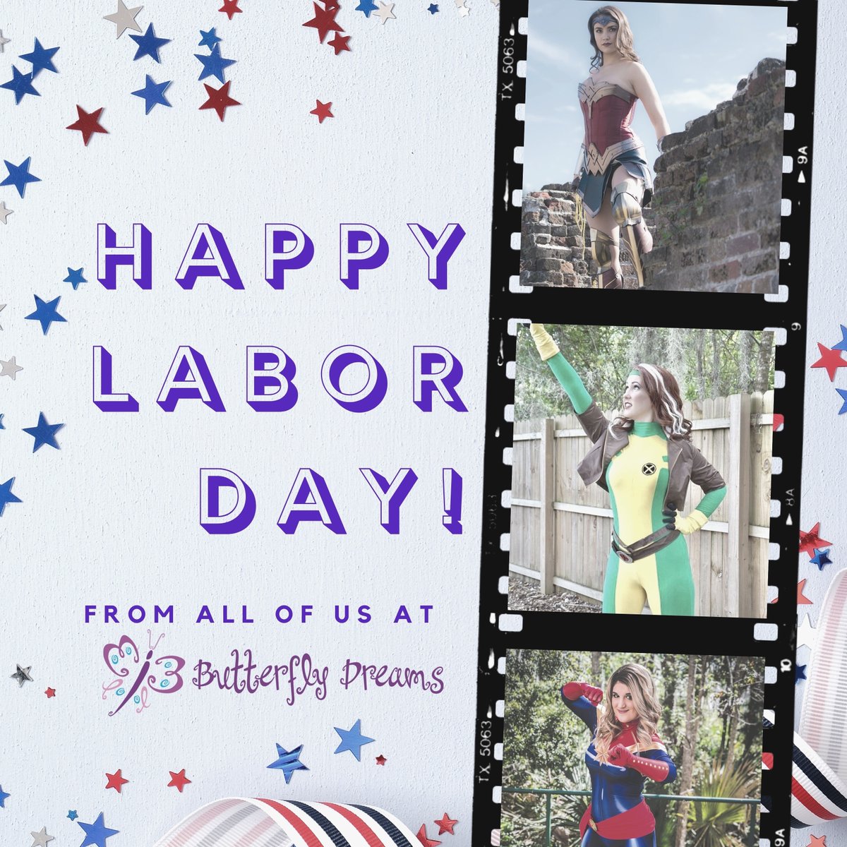 BflyDreamsParty's tweet photo. From all of us at Butterfly Dreams, we wish you a Happy Labor Day! We trust you have a SUPER day! #laborday #labordayweekend #happylaborday https://t.co/m1PnHrRLRE