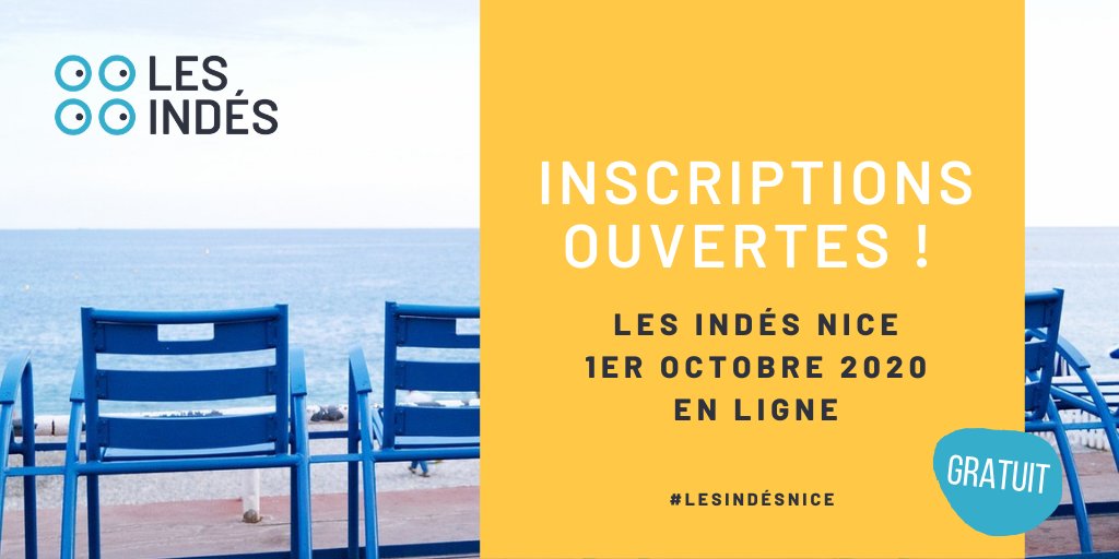 LesIndes_co's tweet photo. 📆  Les Indés Nice est de retour et les inscriptions sont ouvertes ! https://t.co/HT7kZdY8Ha
Tu es indépendant, freelance ou entrepreneur niçois ou azuréens, participe à l'édition #LesIndésNice, le jeudi 1er octobre 2020, de 14 à 17h. 👊 https://t.co/fiLYqOuIWK