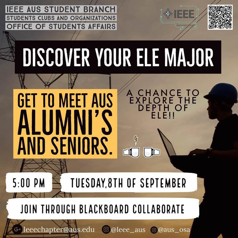 IEEEAUS's tweet photo. We will discuss how EE differs from other majors, senior design projects, internships, post-graduation life, tips and lessons learned, and more! We will also have a Q&amp;A session where you can ask seniors and alumni any questions!

Joining link: https://t.co/mBPz32SbSO https://t.co/BvAzaN27vE