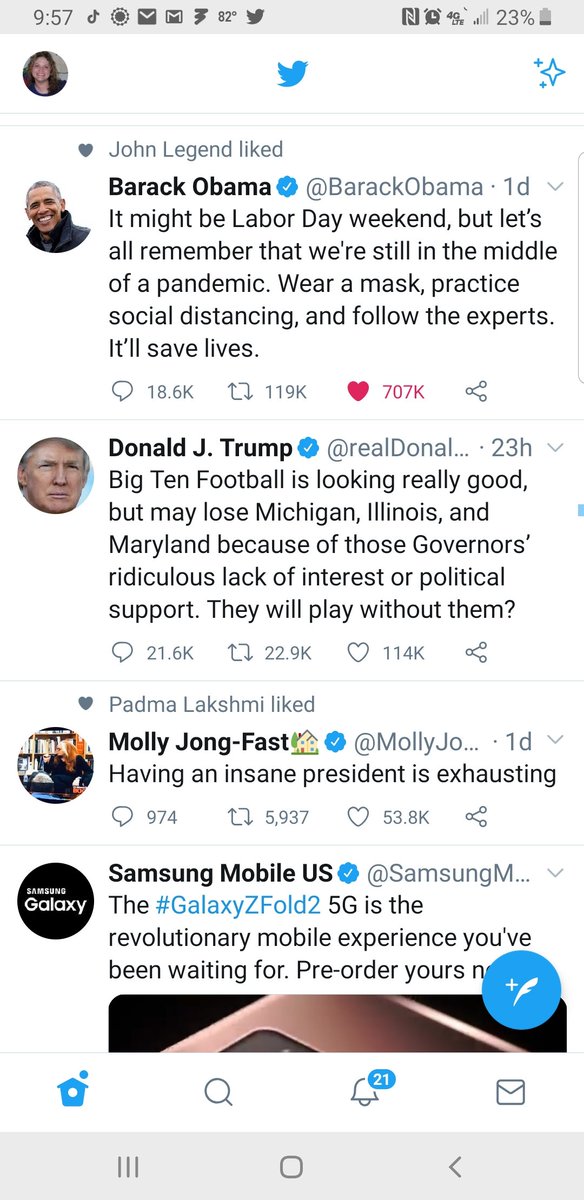 tikymama's tweet photo. @realDonaldTrump This is what I just saw. Notice one president cares about the people, one cares about football. Football will be there after the pandemic. Let's take care of actual problems, mmmkay? https://t.co/TJWFUGo3aR