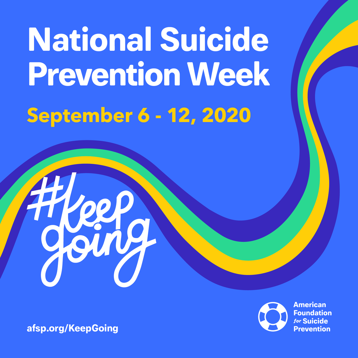 In honor of #NationalSuicidePreventionWeek, we’re joining <a href="/AFSPnational/">American Foundation for Suicide Prevention</a> in spreading awareness about the warning signs for suicide and learning new ways to help save lives. Together, we #KeepGoing.