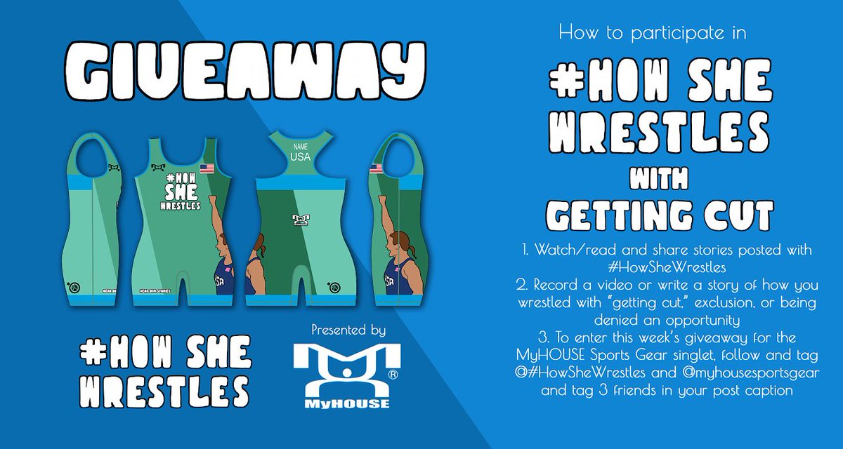 howshewrestles's tweet photo. 🚨ONE WEEK LEFT TO ENTER🚨

For this week’s giveaway, our prompt is “#HowSheWrestles with Getting Cut” presented by @MyHOUSE_!

The chosen winner will receive this incredible #HowSheWrestles MyHOUSE singlet, customized with their last name on the back!

Here’s how to win ⤵️ https://t.co/3qgipC5Ni4