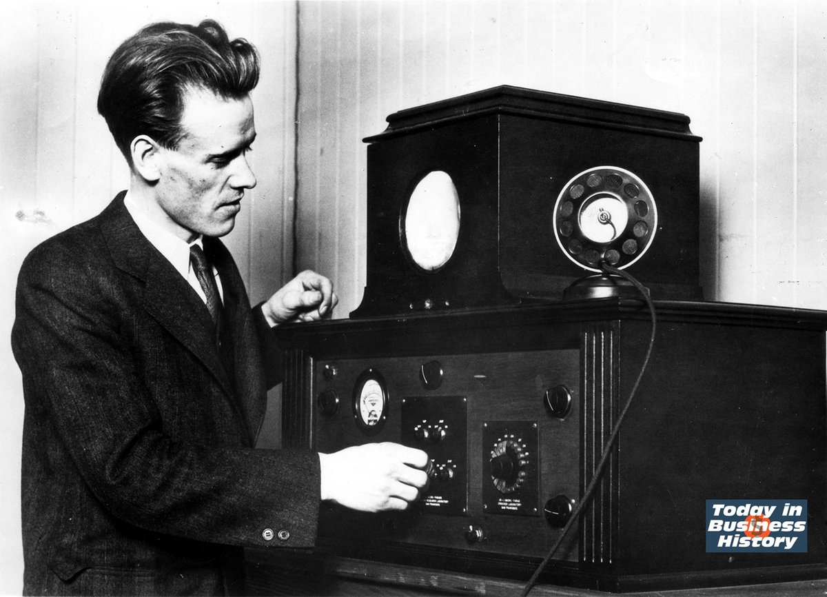 TODAY IN BUSINESS HISTORY: On September 7, 1927, Philo Farnsworth transmitted the first TV signal. 
#firsttvsignal #todayinbusinesshistory #todayinhistory #philofarnsworth #innovation #technology