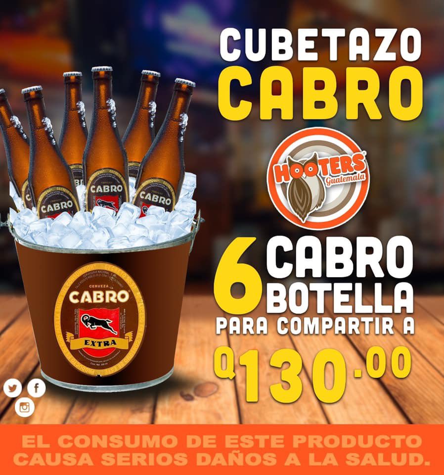 HootersGt's tweet photo. ¡Disfruta las deliciosas Alitas Hooters acompañadas de un Cubetazo Gallo o Cabro! 

Te esperamos de lunes a domingo de 11:00am a 7:00pm. 

COVID-19 SAFE

#CervezaGallo #covidsafe #HootersGuatemala #wings #HootersMakesYouHappy https://t.co/e5Hmm8H1yu