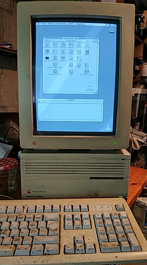 m4gsoft's tweet photo. I have just fixed this Macintosh IIcx from 1989 ! I had to replace a few leaky capacitors on the motherboard and the graphic card. It's quite nice the SCSI hard drive is still working. 🙂 https://t.co/VEF1bTL5tW