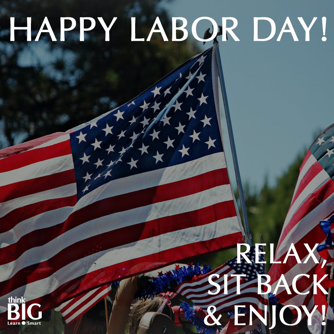 ThinkBigMD's tweet photo. Happy Labor Day from Your Friends at ThinkB!G! 🇺🇸 We hope you sit back, relax, and enjoy your day off! 😄 https://t.co/vKLmCdtIGJ