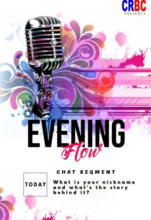 CRBConline_'s tweet photo. 🔛 THE FLOW SHOW

CHAT SEGMENT:
What is your nickname and what is the story behind it? 
comment let’s read it live on air. @crbconline_  (paradise105.5fm)
Don’t forget your name and where you are texting from

Tune in time 4:30pm

W @babybugatti_ @MagdaEyoma https://t.co/RzBx9aJSKD