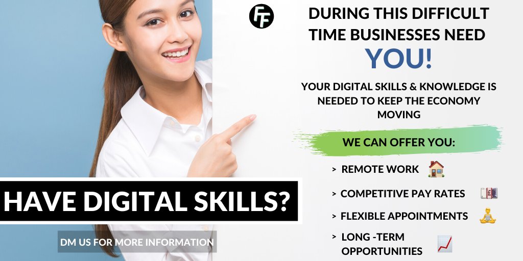 ward_ged's tweet photo. If you have digital skills, we need YOU!
Businesses need flexible workers to keep operational. If you can work remotely short-term, let's talk! You can learn more here:
https://t.co/5sDNizGhXi 

#digital #digitalskills #SelfIsolation #jobs #digitaljobs #workingfromhome https://t.co/KoVM8TqWNx