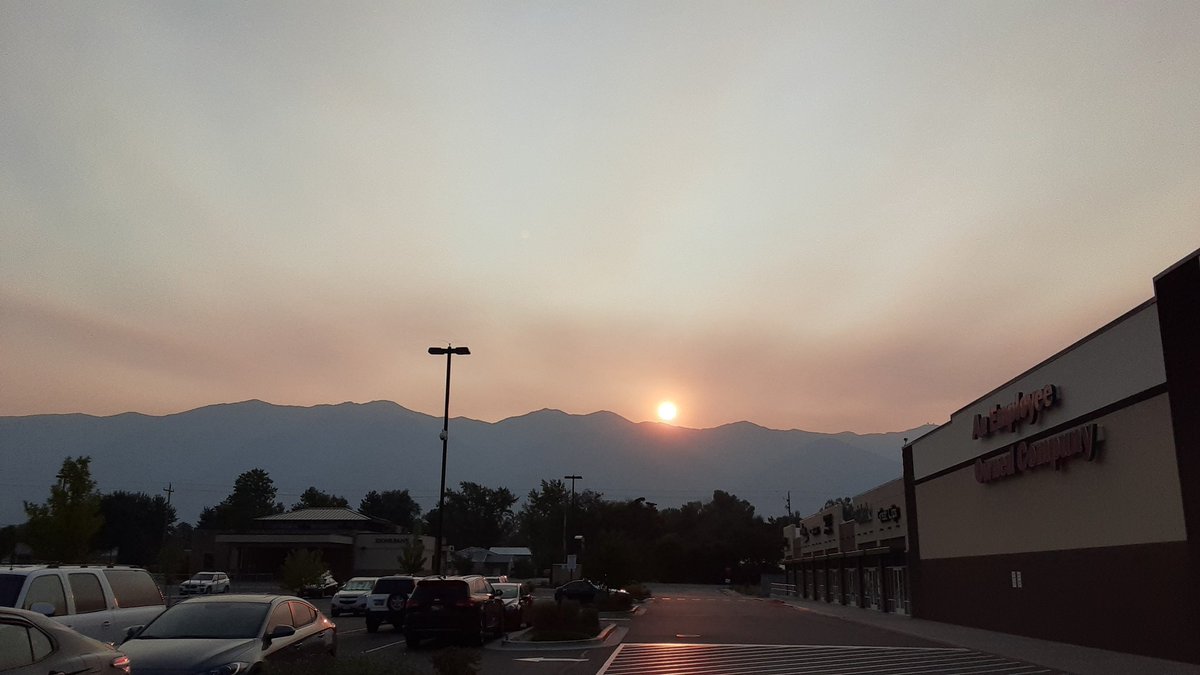 The wildfires in California have blown across the west, giving us this sunrise.